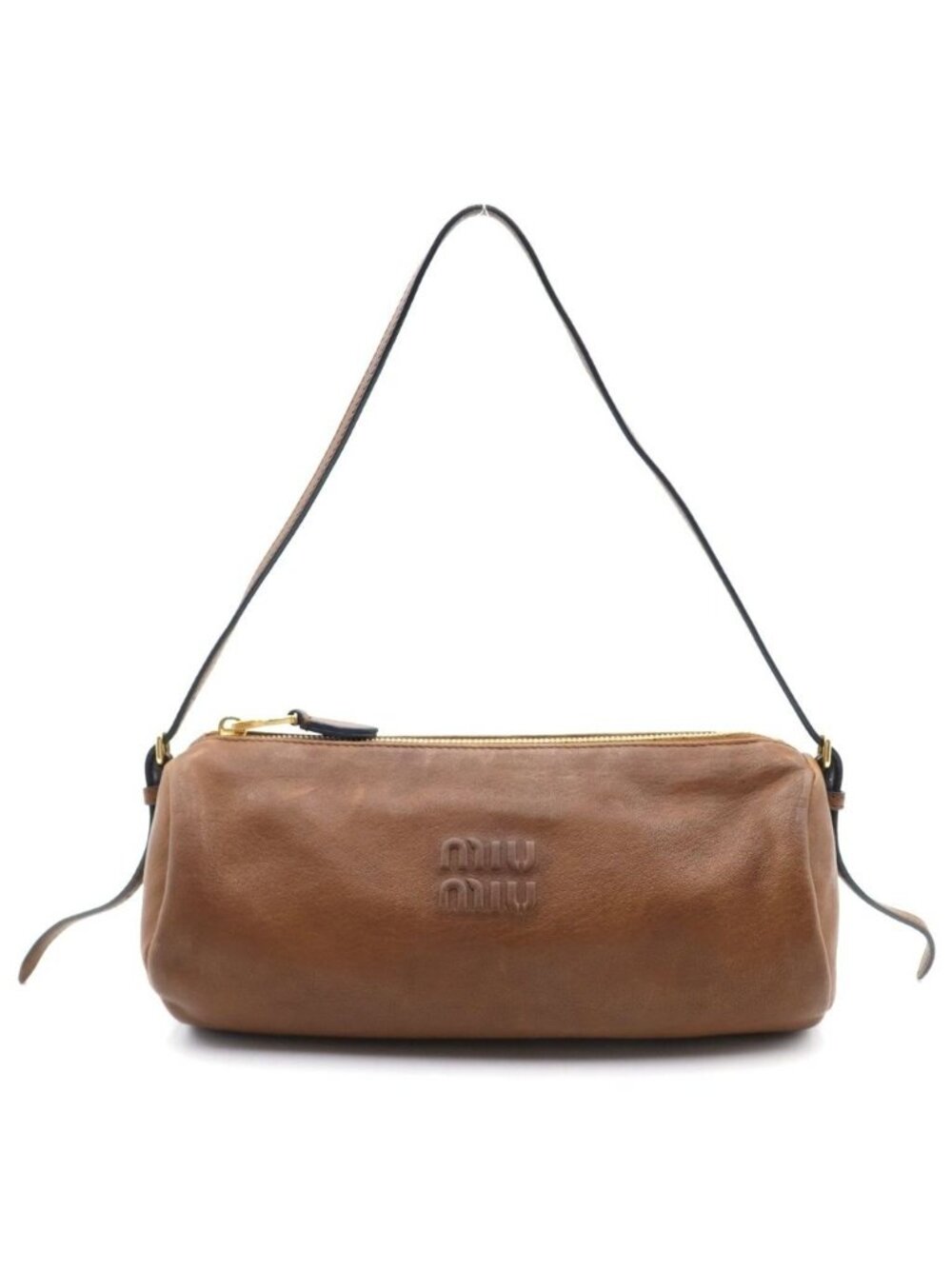 Miu Miu Nappa Leather Pouch Brown